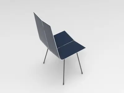 Plast Chair Low-poly 3D model
