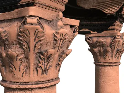 Corinthian Column Low-poly 3D model purchase