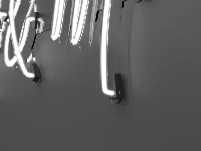 Mr and Mrs - Neon Sign 3D model