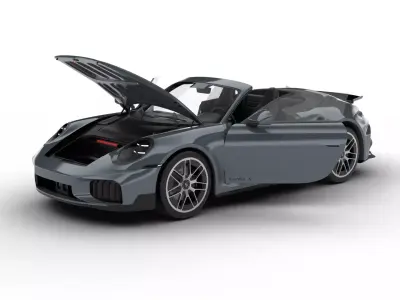 Porsche 911 Carrera Turbo S Aero Cabriolet 2026 HQ 3d model 3D model
