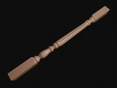Baluster wooden stick 3D print model