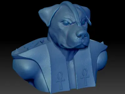 Rottweiler-Anubis Bust   3D print model