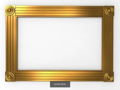 5 carved frames set 3D Model Collection buy