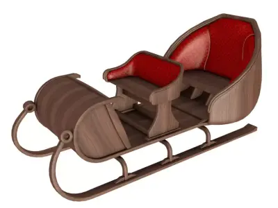 Christmas Santa sleigh collection 3D model