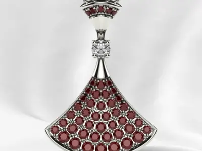 Luxury Gold Pendant 3D print model