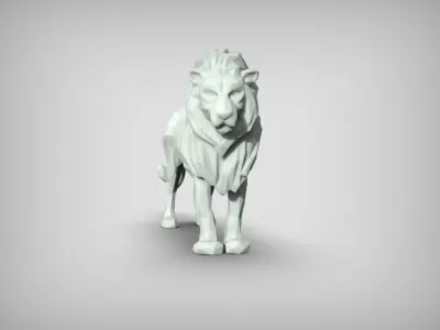 Lion - Low Poly  3D print model