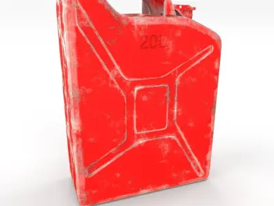 Jerry Can 2 Worn PBR Low-poly 3D model