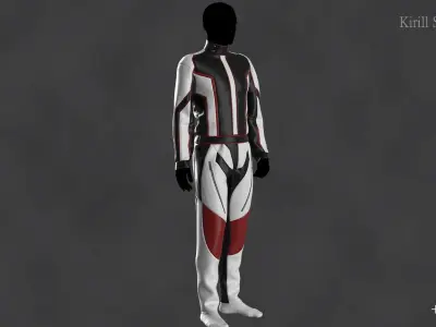 Racing Suit  Marvelous designer Clo3d OBJ mtl FBX ZPRJ 3D model