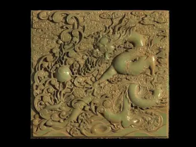 Sculpture relief 3D model