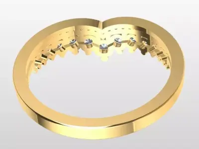 ANILLO TIARA - solitario 3D print model