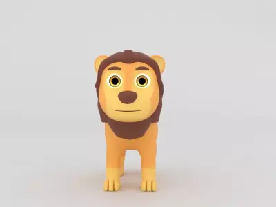 Cartoon Lion 3D Model Low-poly 3D model