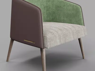 Luxury Ellitia Single Armchair 3D model