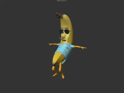 BANANA CHARACTER Low-poly 3D model