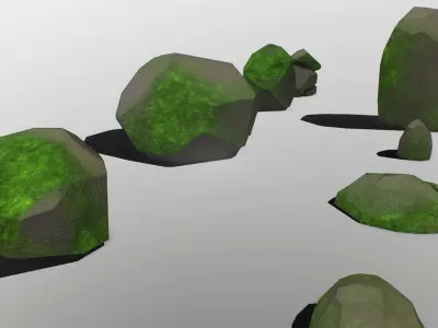 Stylized Rocks Set vol 01  Low-poly 3D model