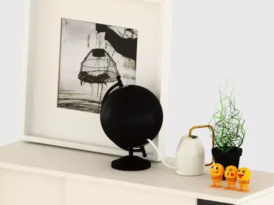 DECORATIVE SET sideboard 3D model