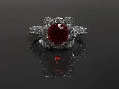 Diamond ring 3D print model