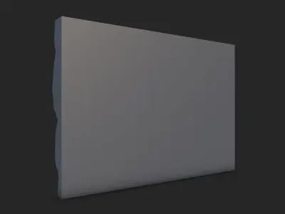 Grungy Rock Wall Geometry 3D model