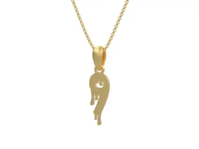 Model 1242 9 Bloody Terror Initial Number Pendant 3D print model