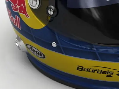 Helmet F1 2009 Sebastien Bourdais 3D model