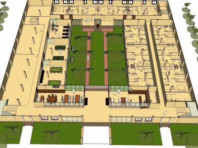 Apartment building 3D model