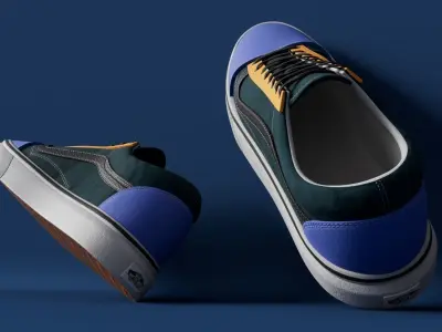 Shoes OldSkool Mix Match Model Game Films Low-poly 3D model