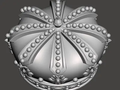 Royal Crown - 3d model for CNC - CFCRoyalCrown01 3D print model