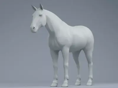 Horse mid poly zbrush 3D model