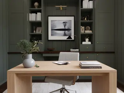 Home Office Blender Scene 3D model