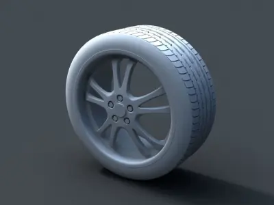 Car wheel 02 3D model