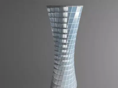 Helix building Free low-poly 3D model