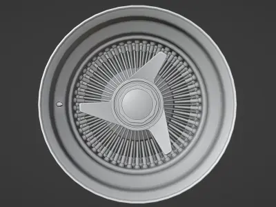 Lowrider Wire - Wheels - Game Ready Low-poly 3D model