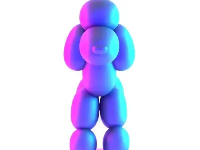 Royal Poodle Balloon Decoration Props Second Life toy 3D print model