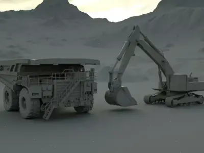 Mining Scene Free 3D model