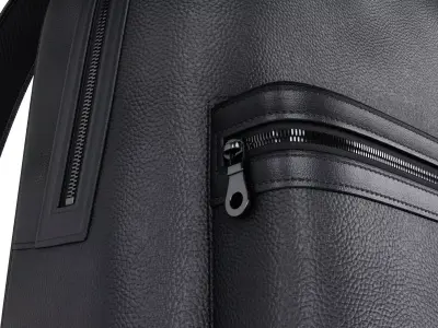 Black Leather Backpack 3D model