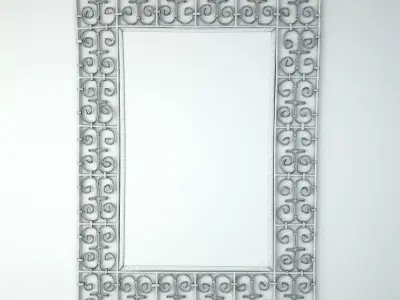 Iron Work Scroll Mirror 3D model