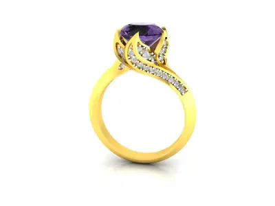 ENGAGEMENT RING 3D print model 20