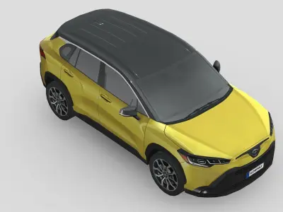 Toyota Corolla Cross Hybrid 2023 Low-poly 3D model by slowpoly