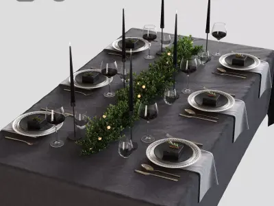 Decoration for  table set 3D model 3D model