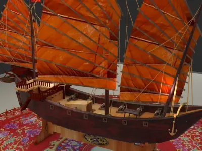 Chinese junk ship   3D model