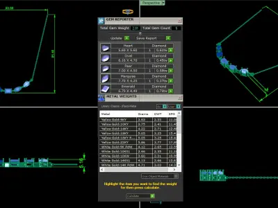 Diamond Necklace 360 animation renders 3dm stl details 3D print model