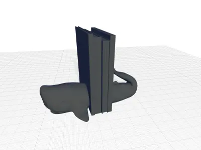 Nautical Sperm Whale Cold Resin Decorative Bookends 3D model