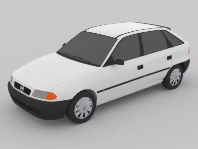 Opel Astra F 1991 Low-poly 3D model