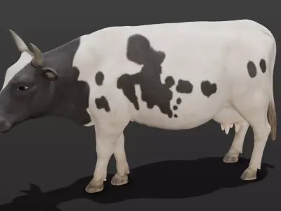 Cow Animated 3d Model Low-poly 3D model