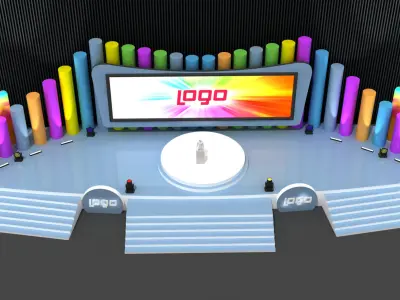 Modern Summit Stage Decor 027 3D model