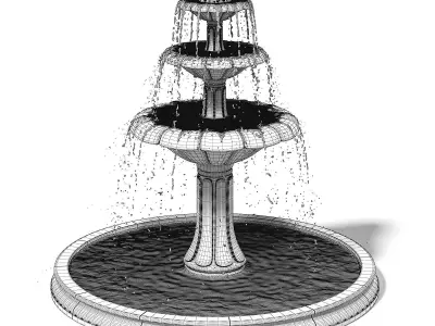 Large Fountain 3D Model 3D model