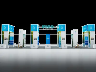 Exhibition booth 3D model purchase
