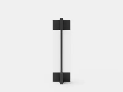Blade wall lamp - matt opal and glass - IP44 Low-poly 3D model
