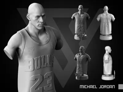 Micheal Jordan 3D Printable 4 3D print model