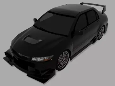 lancer evo 9 Low-poly 3D model