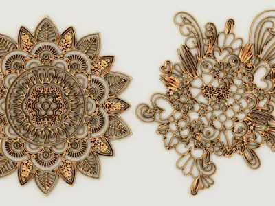 Ornament Pack-2 18 elements 3D model
